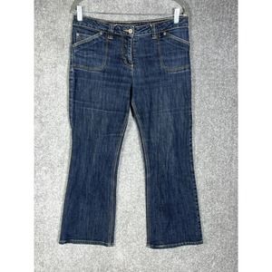 Hobbs London Bootcut Jeans Womens‎ Size 12 Dark Wash Blue Denim Cropped